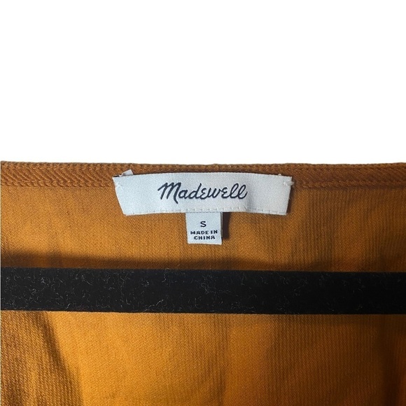 Madewell Corduroy Button-Front Peplum Top MA874 - Picture 6 of 9